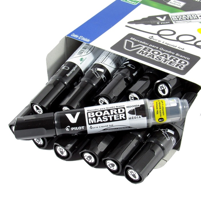 PINCEL P/ QUADRO BRANCO RECARR. BOARD MASTER PILOT PRETO