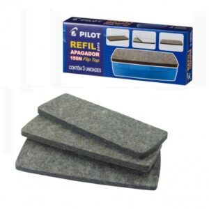 REFIL PARA APAGADOR QUADRO BRANCO PILOT 150N FLIP TOP COM 3 UNIDADES